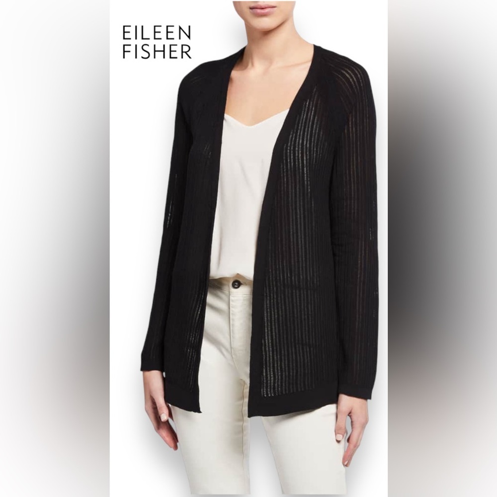 PS/PP NEW Eileen Fisher
Organic Cotton Stretch Rib Textured Cardigan MSRP $375 - Picture 1 of 4